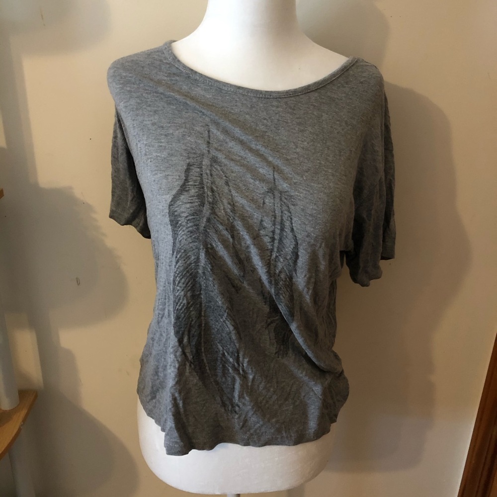 Gray feather shirt